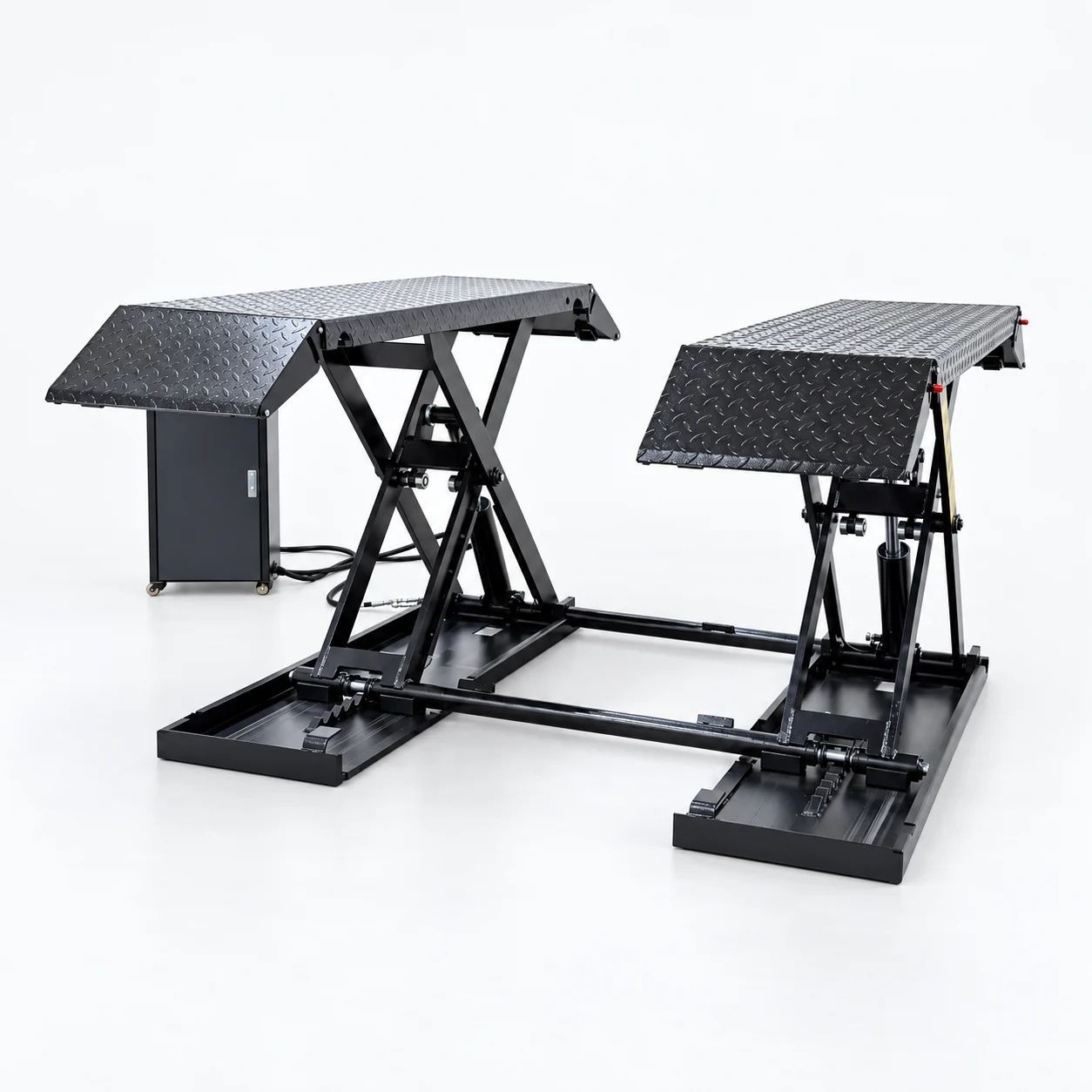 Scherenhebebühne Miami Plus Basic Grey Edition, 3500 kg Hubkraft, 230V, fahrbar – Modellvisualisierung