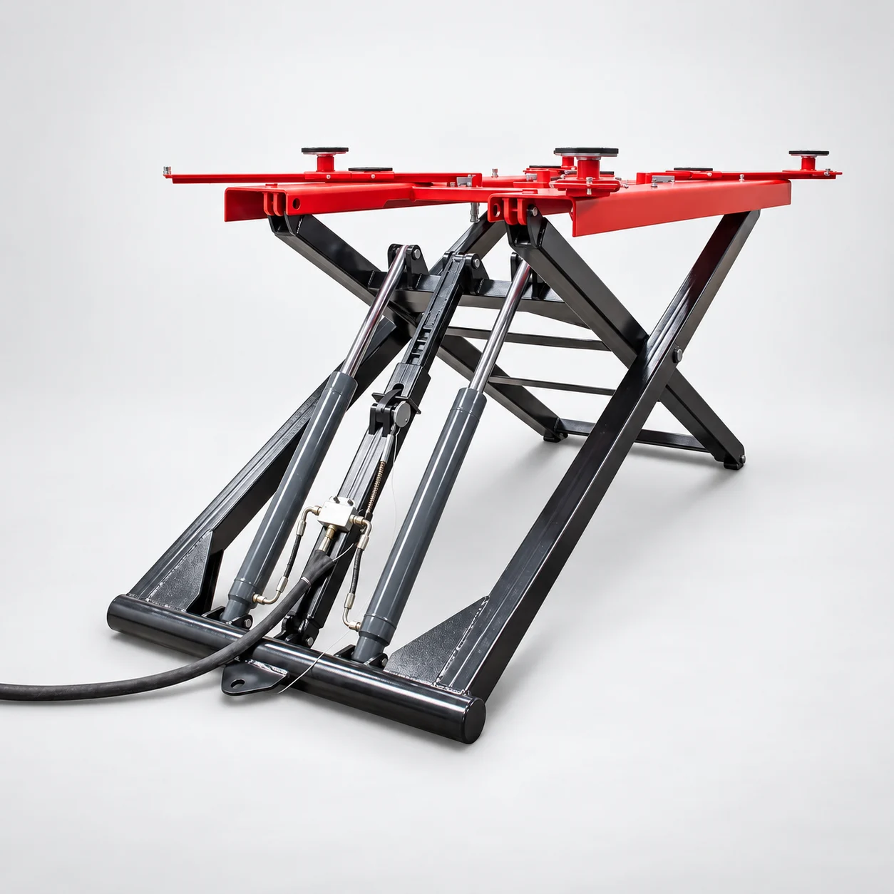 Scherenhebebühne St. Louis - 2700 kg Hubkraft, 1400 mm Hubhöhe, 230V – Modellvisualisierung