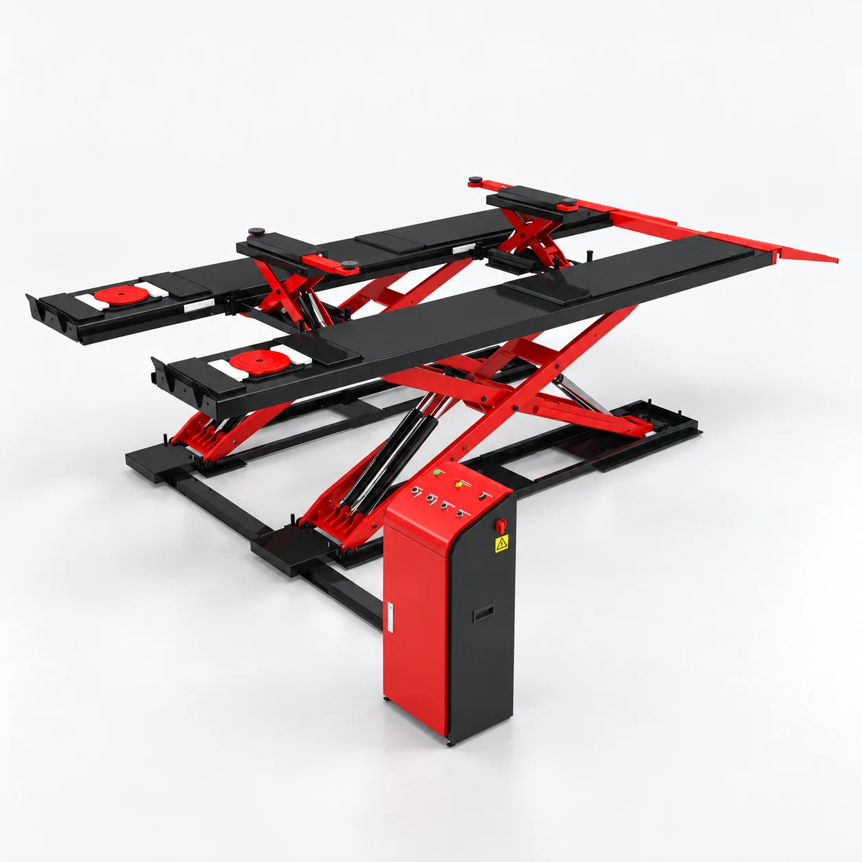 Scherenhebebühne Austin - 5000 kg Hubkraft, ultraflach, Achsfreiheber – Modellvisualisierung